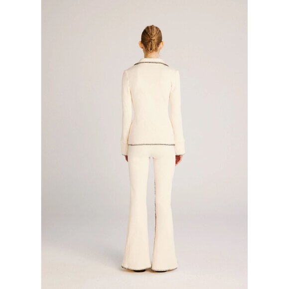 ANIM Living Koza Straight Leg Knit Pants Hemstitch in Rust - Picture 3 of 6